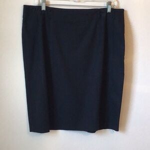 New York & Company Linen Blend Black Skirt